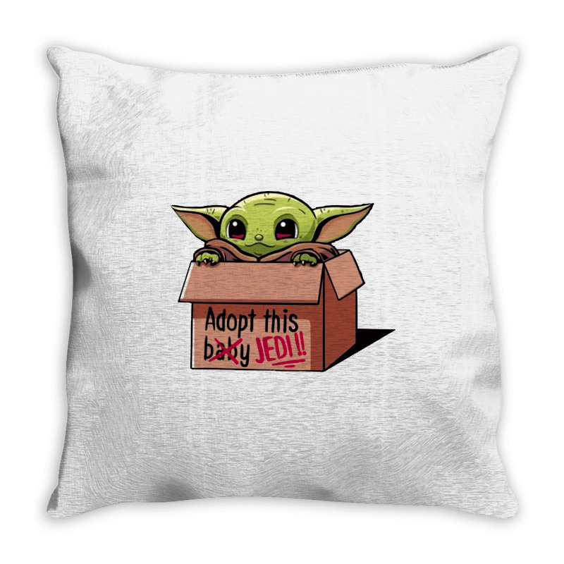 Adopt A Baby Mandalorian Baby Yoda Throw Pillow by paulscott Art | Artistshot