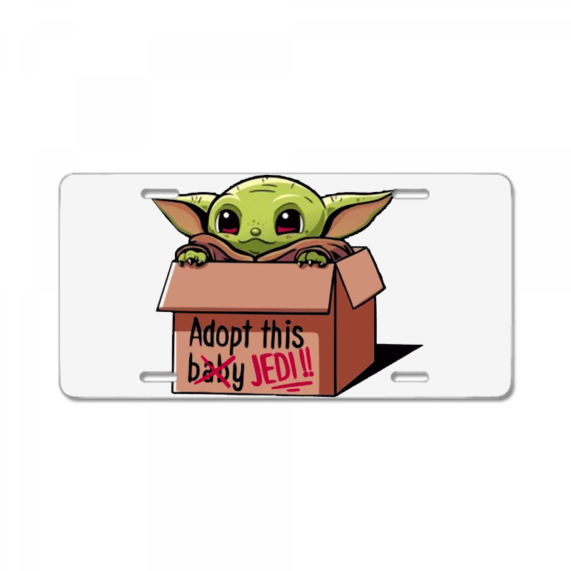 Adopt A Baby Mandalorian Baby Yoda License Plate by paulscott Art | Artistshot