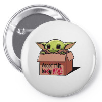 Adopt A Baby Mandalorian Baby Yoda Pin-back Button | Artistshot