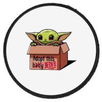 Adopt A Baby Mandalorian Baby Yoda Round Patch | Artistshot