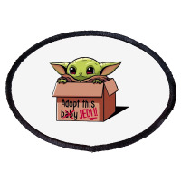 Adopt A Baby Mandalorian Baby Yoda Oval Patch | Artistshot