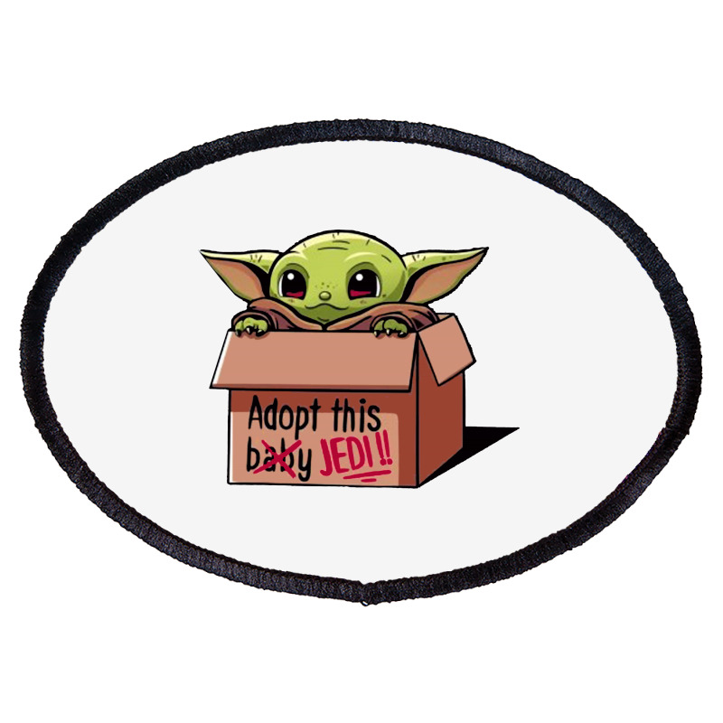 Adopt A Baby Mandalorian Baby Yoda Oval Patch by paulscott Art | Artistshot