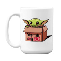 Adopt A Baby Mandalorian Baby Yoda 15 Oz Coffee Mug | Artistshot