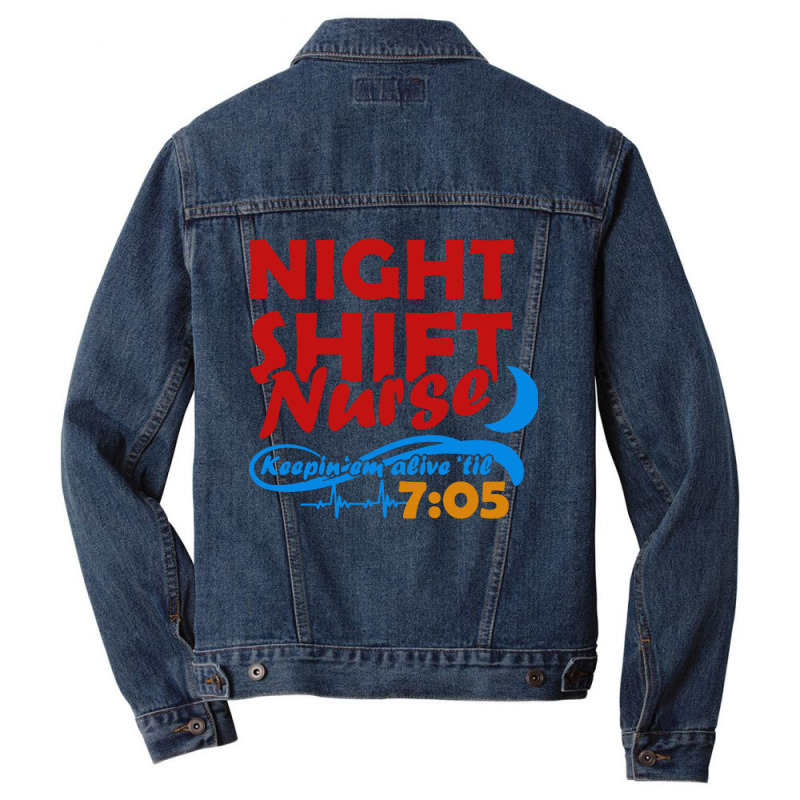 Night Shift Nurse Men Denim Jacket | Artistshot