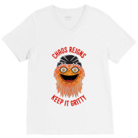 Keep It Gritty V-neck Tee | Artistshot