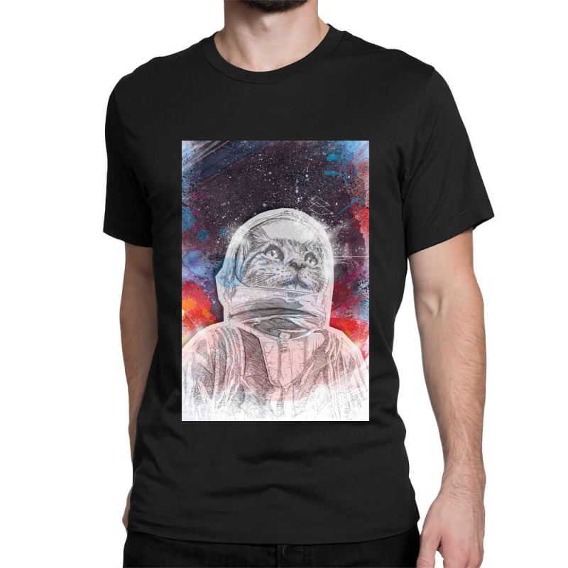 Space Cat Classic T-shirt by joyo bobs | Artistshot