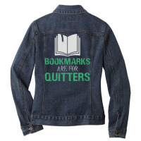 Bookmarks Are For Quitters Reading Ladies Denim Jacket | Artistshot