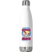 Unicorn Queens Are Born In March Stainless Steel Water Bottle | Artistshot