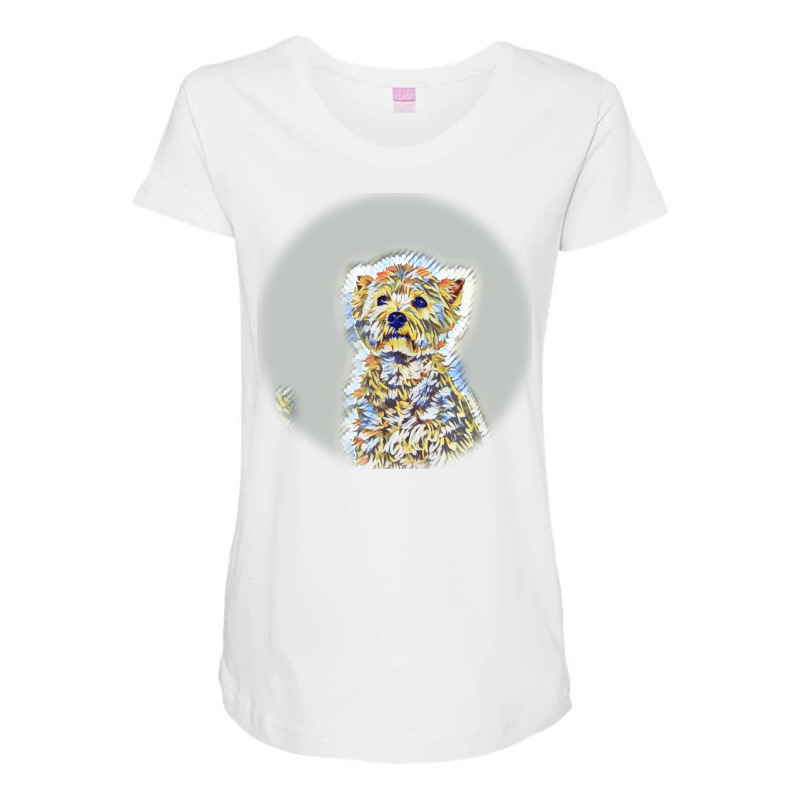 Beautiful Fun Young Boston Teing Jump And Run Maternity Scoop Neck T-shirt by Kemnabi | Artistshot