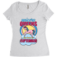 Unicorn Queens Are Born In September Women's Triblend Scoop T-shirt | Artistshot