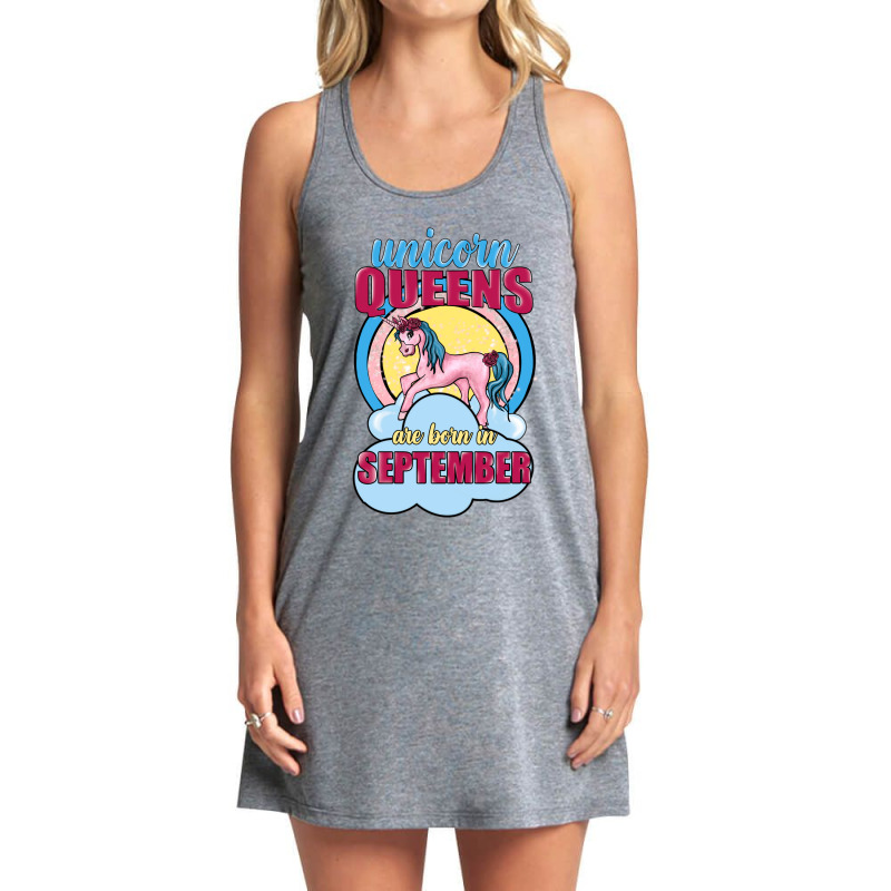 Unicorn Queens Are Born In September Tank Dress | Artistshot