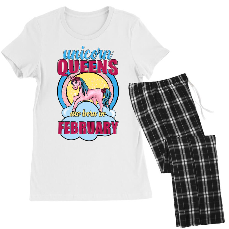 Unicorn Queens Are Born In February Women's Pajamas Set | Artistshot