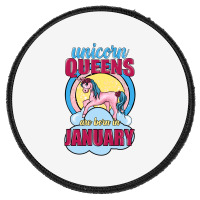 Unicorn Queens Are Born In January Round Patch | Artistshot