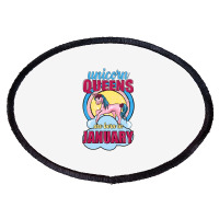 Unicorn Queens Are Born In January Oval Patch | Artistshot