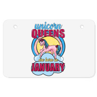 Unicorn Queens Are Born In January Atv License Plate | Artistshot