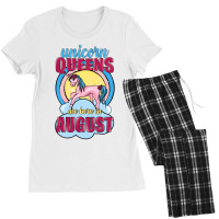 Unicorn Queens Are Born In August Women's Pajamas Set | Artistshot