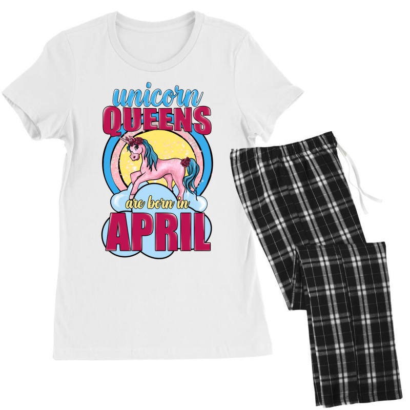 Unicorn Queens Are Born In April Women's Pajamas Set | Artistshot