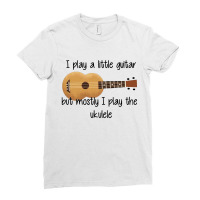 I Play A Little Guitar Ladies Fitted T-shirt | Artistshot