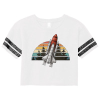 Spaceship Retro Rainbow Scorecard Crop Tee | Artistshot