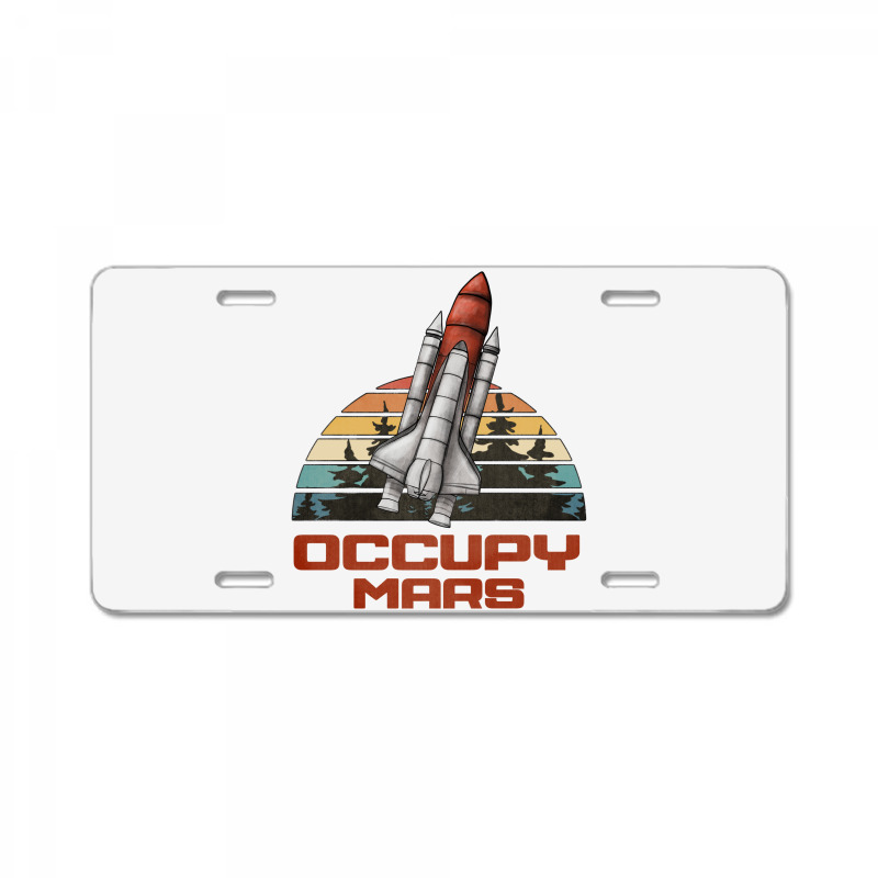 Occupy Mars License Plate | Artistshot