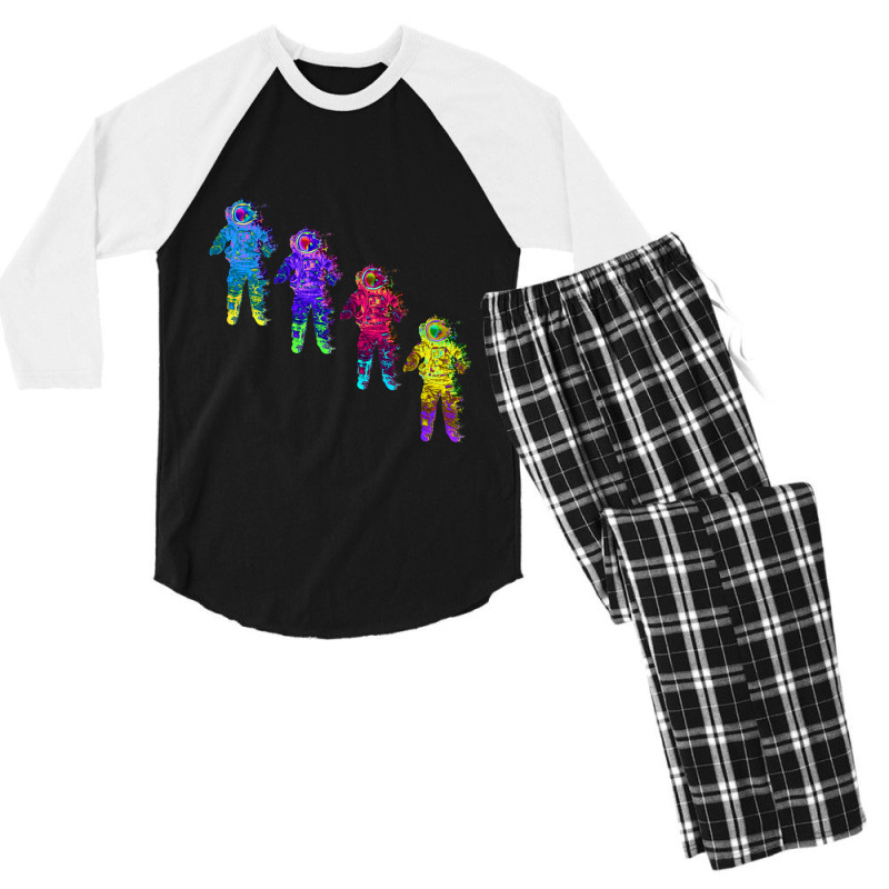 Four Positive Astronauts Men's 3/4 Sleeve Pajama Set | Artistshot