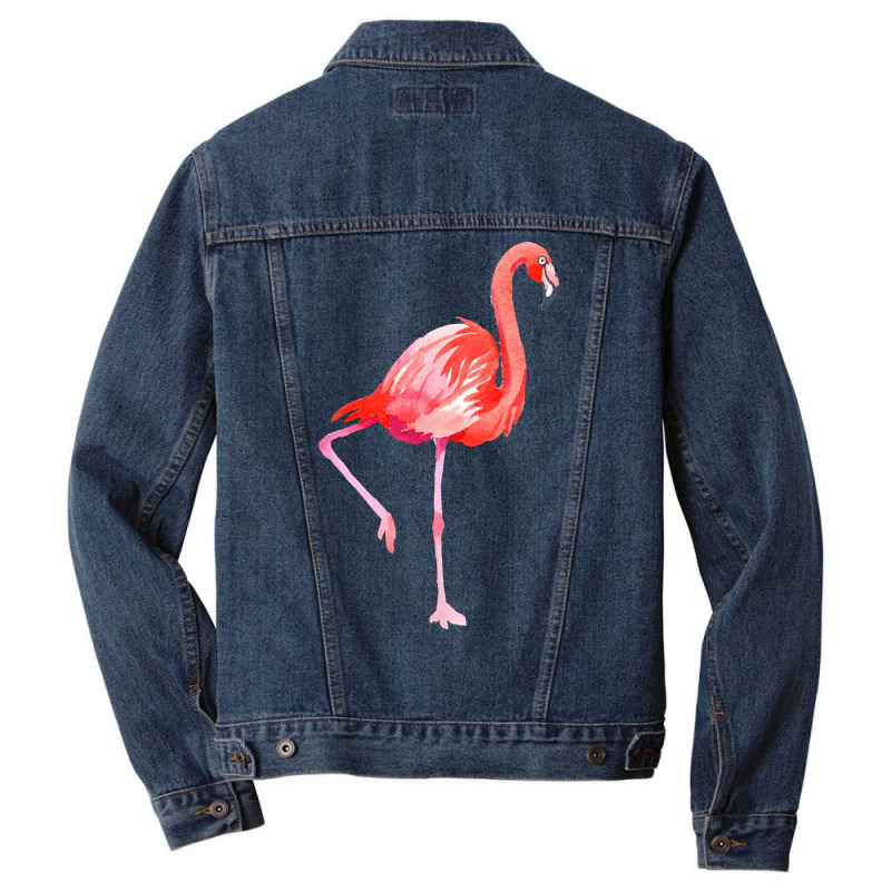 Flamingo T  Shirt Watercolor Exotic Flamingo 04 T  Shirt Men Denim Jacket by emann814 | Artistshot