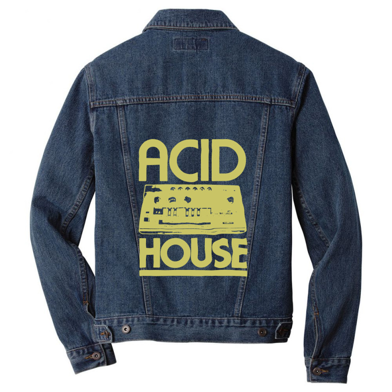 #acidhouse Bass #synth #iconichouse Music #synthesiser Dj #unofficial Men Denim Jacket | Artistshot