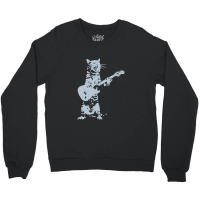 Cat Playing Guitar Crewneck Sweatshirt | Artistshot