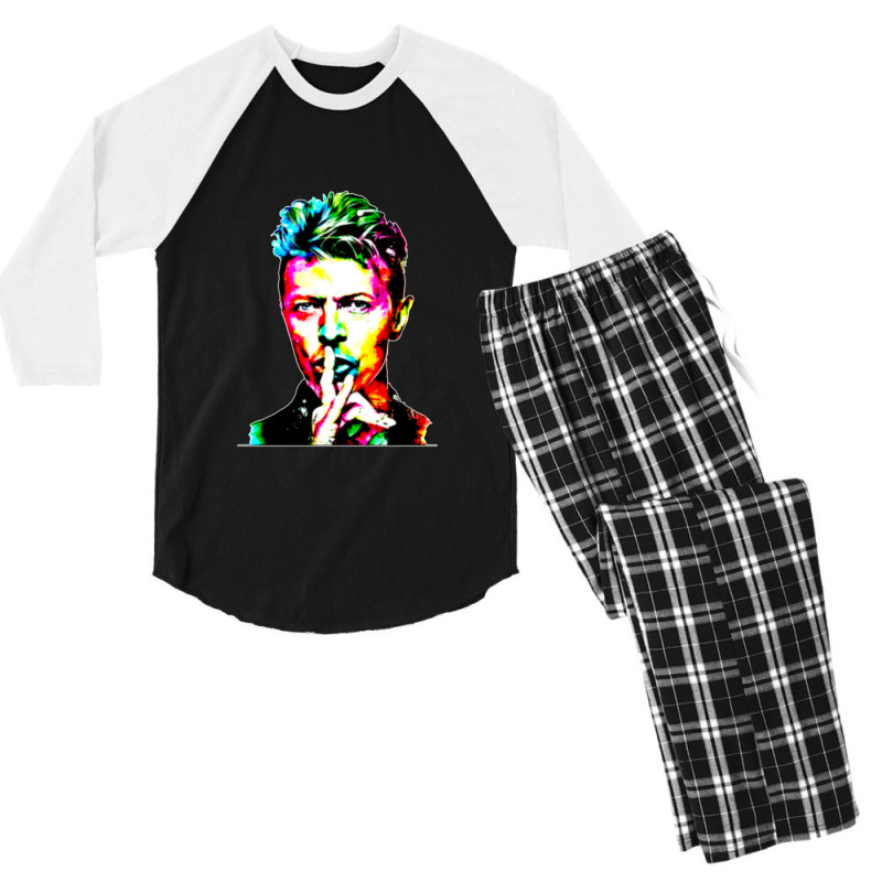 #davidbowie Singer Music Vintage Men's 3/4 Sleeve Pajama Set | Artistshot