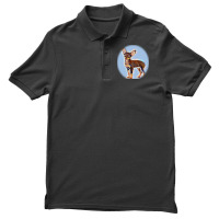 The Dog And Cat Lie Together.ed On White Background Men's Polo Shirt | Artistshot