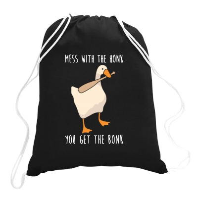 Goose Honk Merch Drawstring Bags Designed By Doniemichael