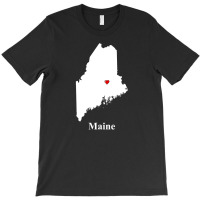 Maine Love Map T-shirt | Artistshot