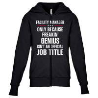 Gift For Freakin' Genius Facility Manager Youth Zipper Hoodie | Artistshot