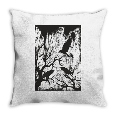 Black Crows Throw Pillow Designed By Estore