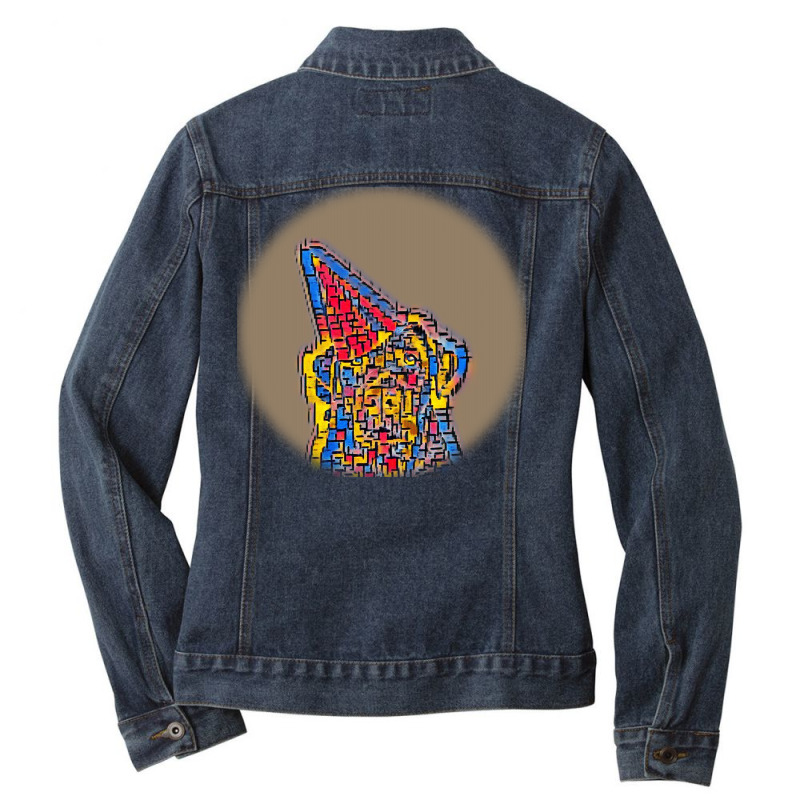 Funny Happy Dogs And Cats Pee Banner Or Socia Ladies Denim Jacket by Kemnabi | Artistshot