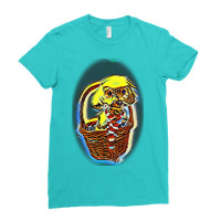 Dog With Ball Running From Che Ladies Fitted T-shirt | Artistshot