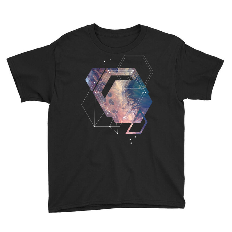 Geometric Abstract Space Art Youth Tee | Artistshot