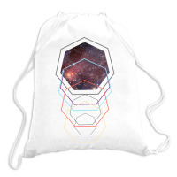 Geometric Space Flight Autopilot Drawstring Bags | Artistshot