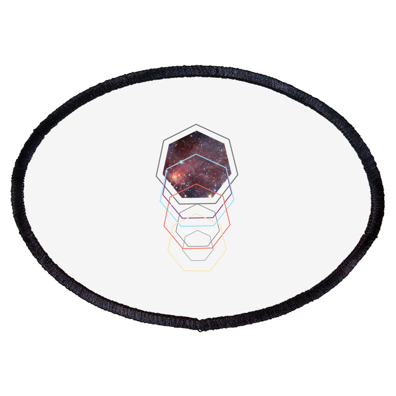 Geometric Space Flight Autopilot Oval Patch | Artistshot