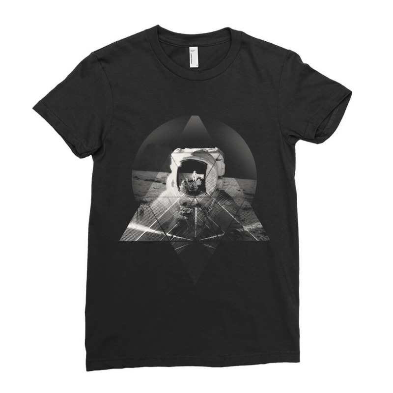 Geometric Space Travel Ladies Fitted T-Shirt by loveshop | Artistshot