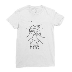 I love pug Ladies Fitted T-Shirt | Artistshot