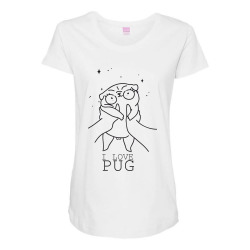 I love pug Maternity Scoop Neck T-shirt | Artistshot