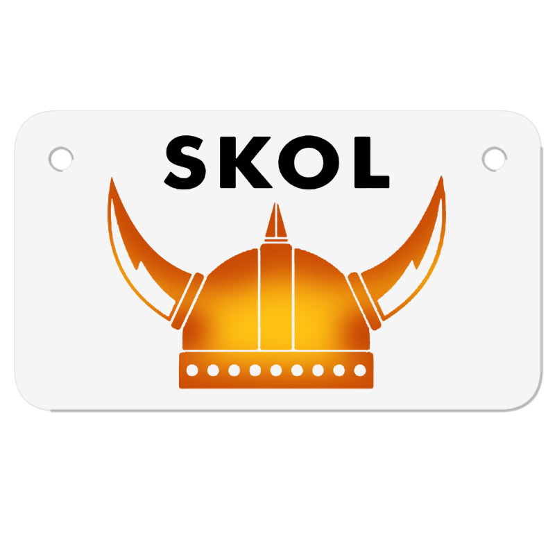 Skol Viking Helmet Minneapolis Miracle Motorcycle License Plate | Artistshot