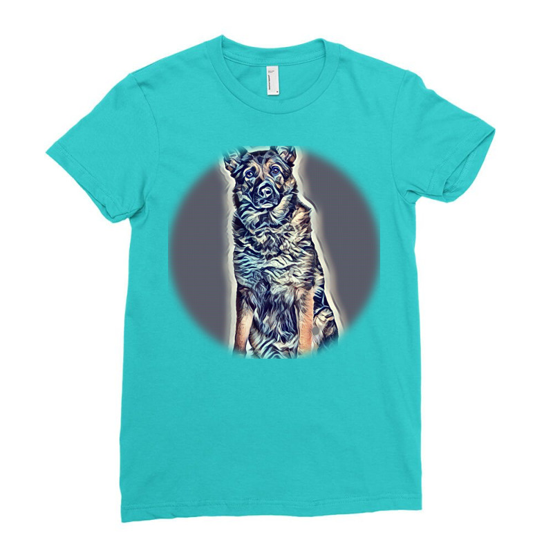 Woman Sitting On Sofa In Livitle Dog And Cat Ladies Fitted T-Shirt by Kemnabi | Artistshot