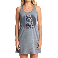 Woman Sitting On Sofa In Livitle Dog And Cat Tank Dress | Artistshot