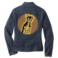 Happy Children And Parents Wiin The Nature Ladies Denim Jacket | Artistshot