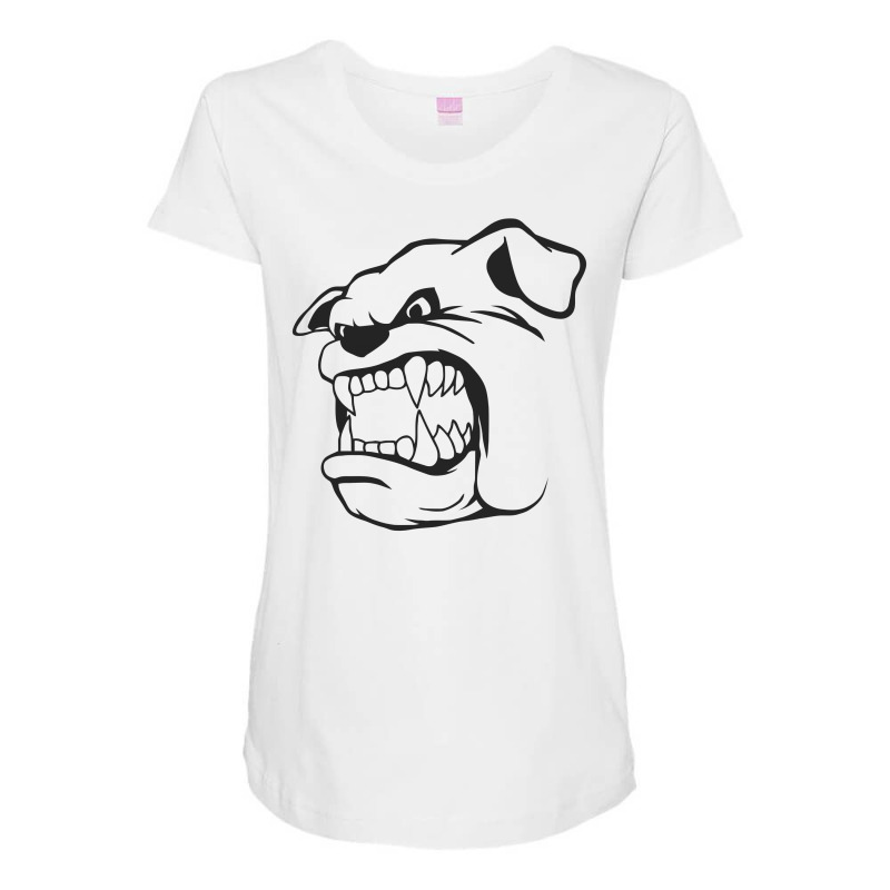 Angry Dog Maternity Scoop Neck T-shirt by candrashop | Artistshot