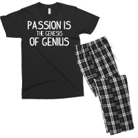 Passion Is The Genesis Of Genius Funny Men's T-shirt Pajama Set | Artistshot