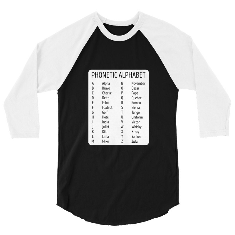 Air Traffic Controller Phonetic 3/4 Sleeve Shirt | Artistshot