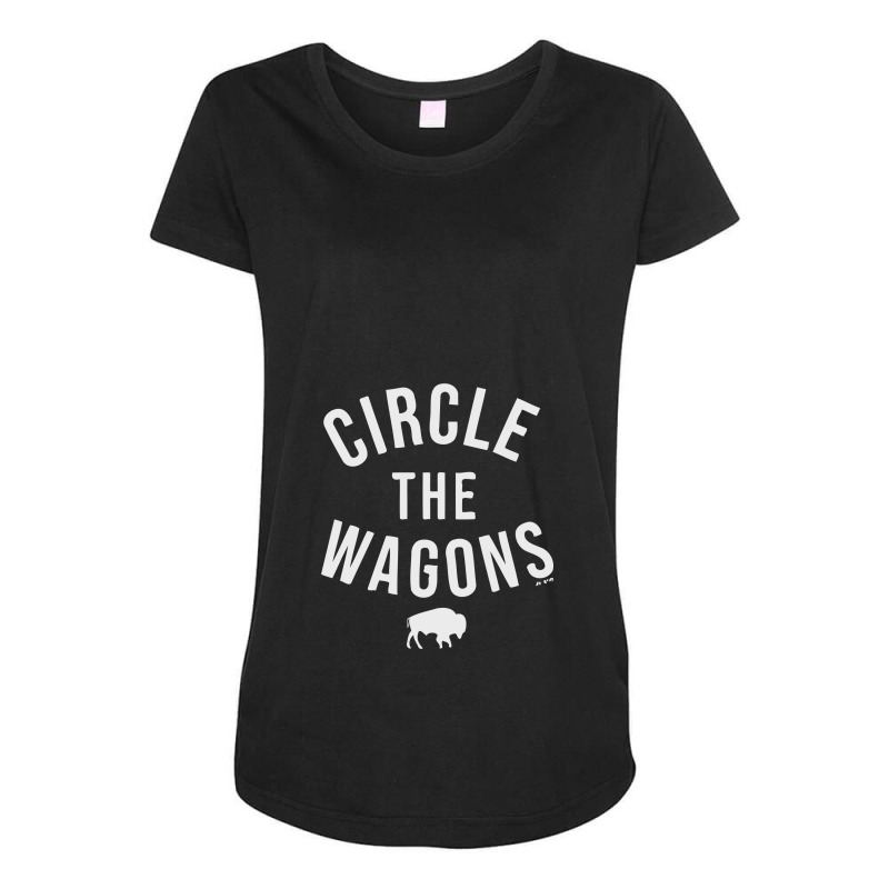 Circle The Wagons Maternity Scoop Neck T-shirt by ThedistantT | Artistshot